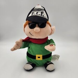 Gemmy Notorious E.L.F. Rapping Singing Christmas Elf Plush Animated Tested